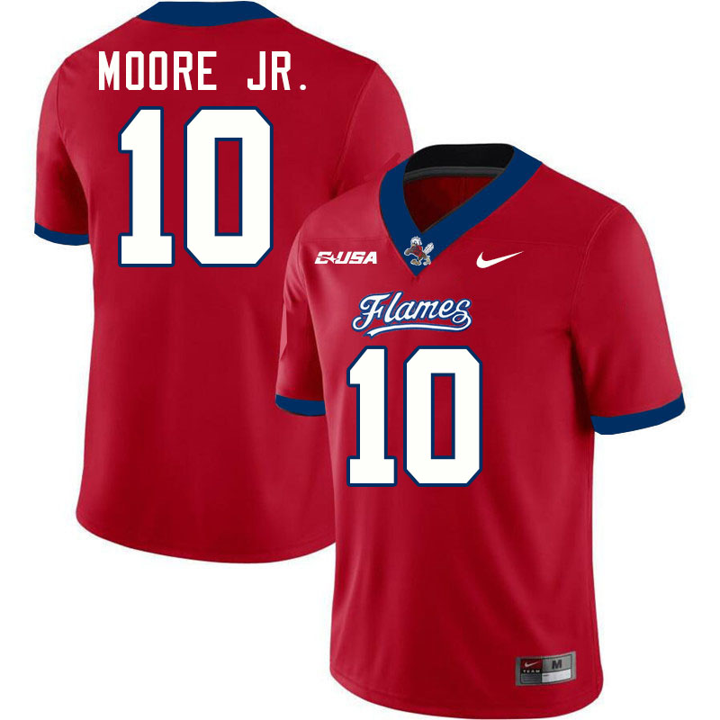 Liberty Flames #10 Ronald Moore Jr. College Football Jerseys Stitched-Red